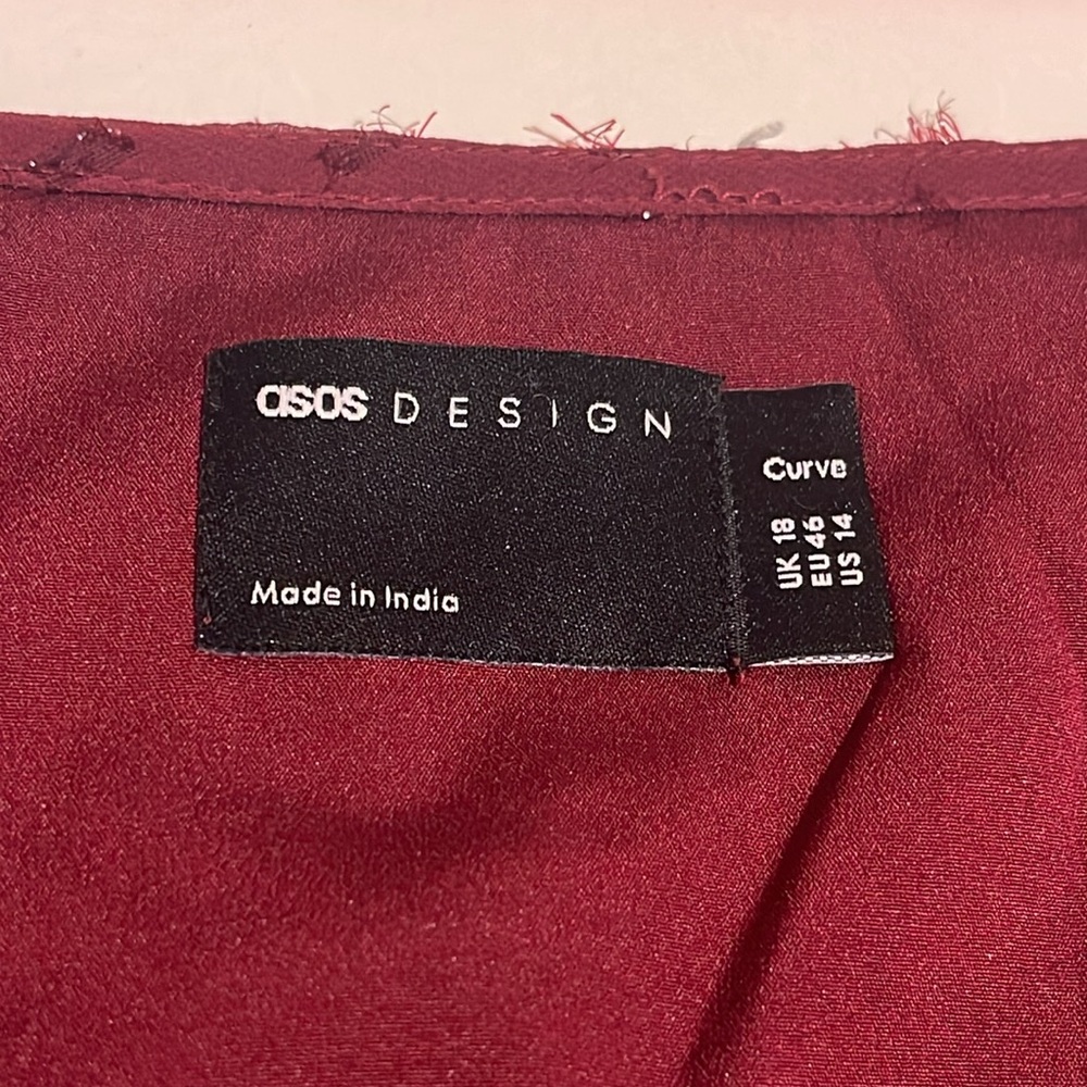 Asos Design Curve Button Up Ruched Waist Pleated … - image 6